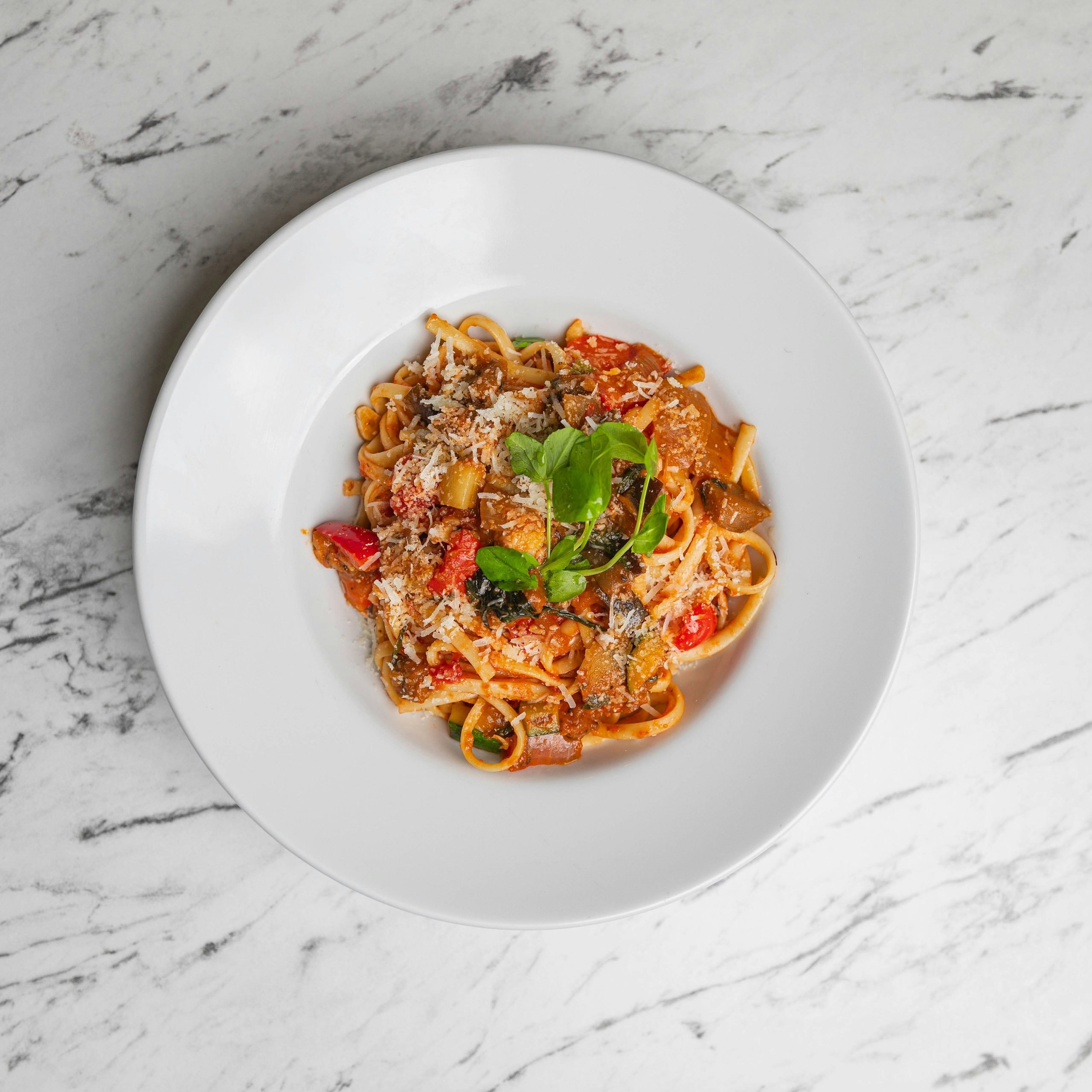 Linguini ratatouille